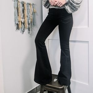 Free People Flared Bell Bottom Black Jeans
